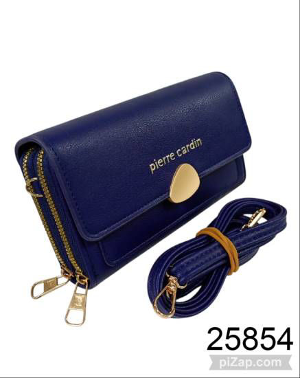 Imagen de BILLETERA SOBRE DAMA C/2 CIERRES Y CORREA PIERRE CARDIN 2.26